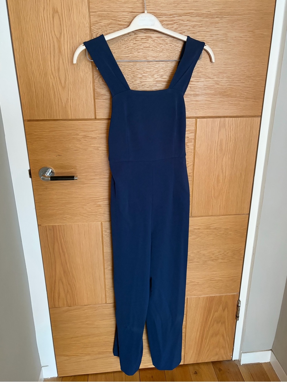 Club Monaco Midnight Navy Wide-Strap Jumpsuit